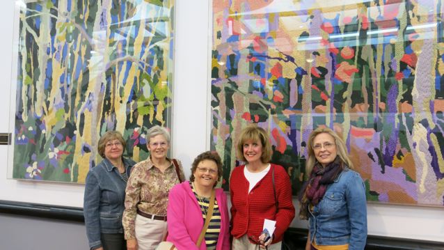 Members of Colorado Columbine ANG visit the tapestries at convention center.