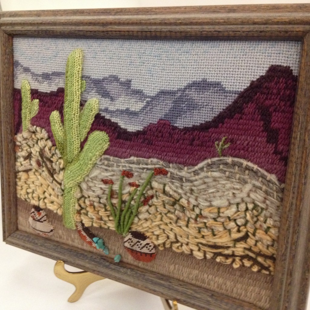 Stunning stitchwork on display.